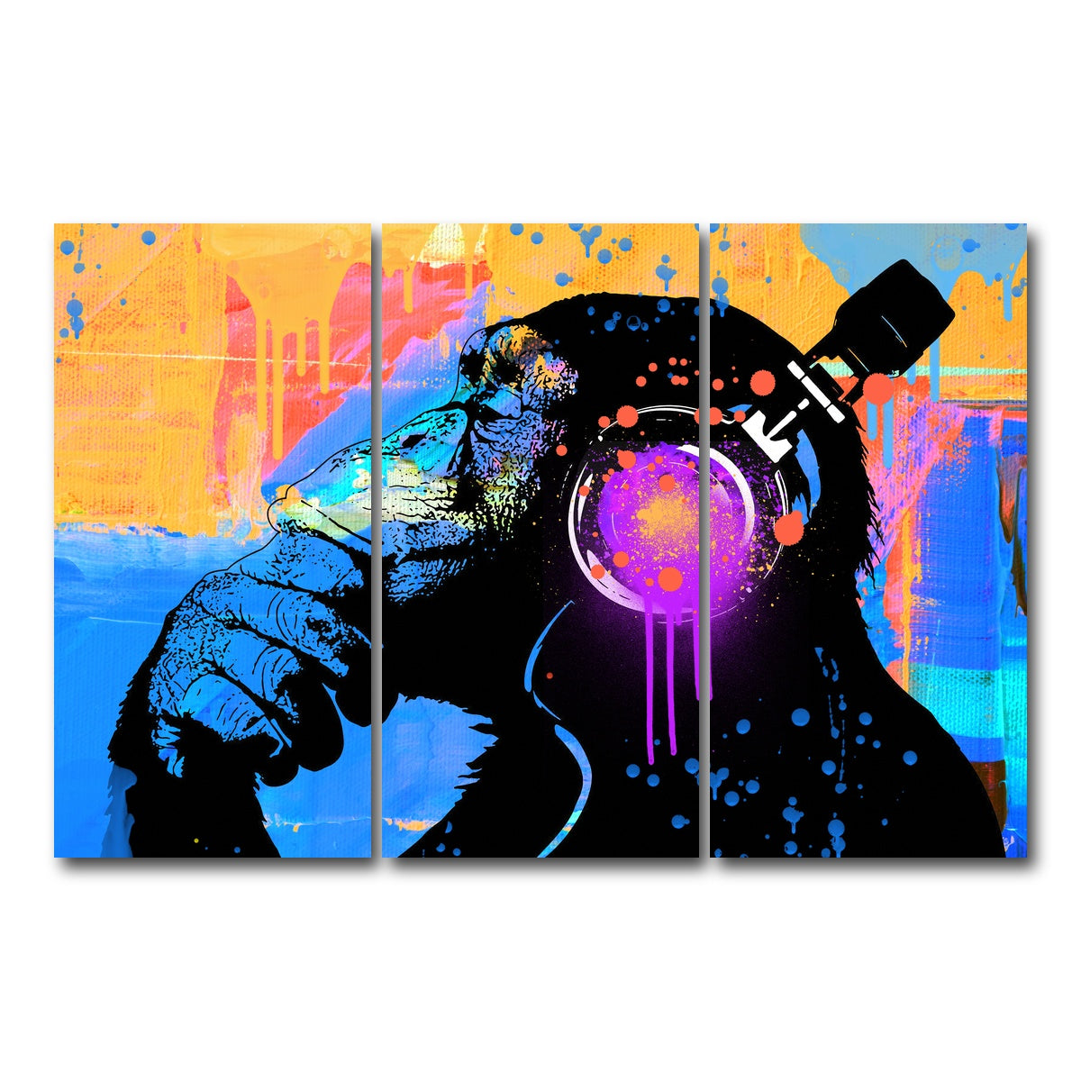 AUTO-MOCKUP WHITE | the thinker | 3 Piece | Gallery Wrap Canvas | group=12x24