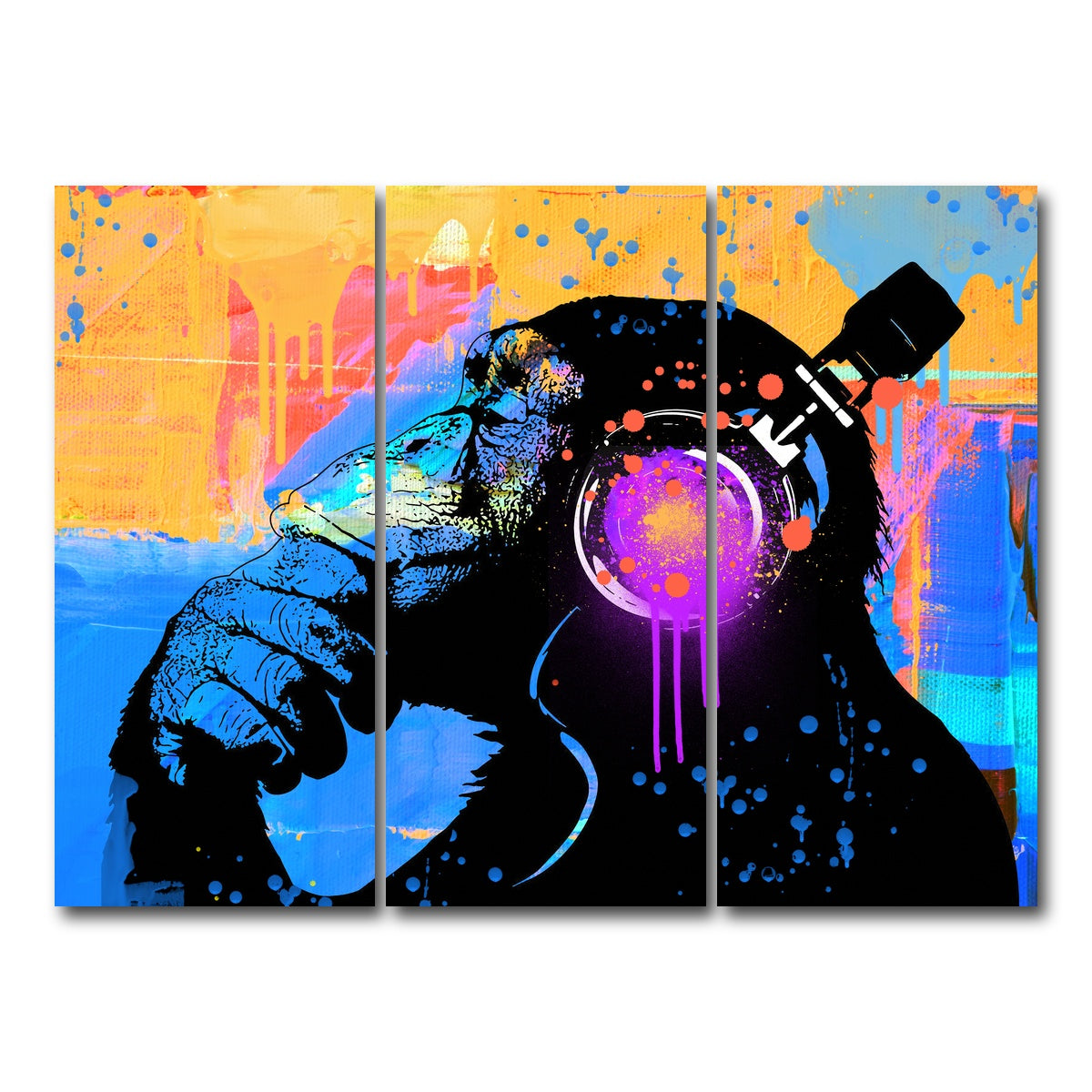 AUTO-MOCKUP WHITE | the thinker | 3 Piece | Gallery Wrap Canvas | group=8x18