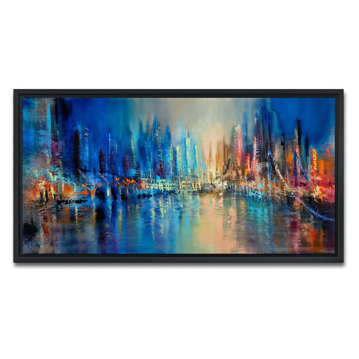 AUTO-MOCKUP WHITE | the town | 1 Piece | Black Framed Canvas | group=2x1