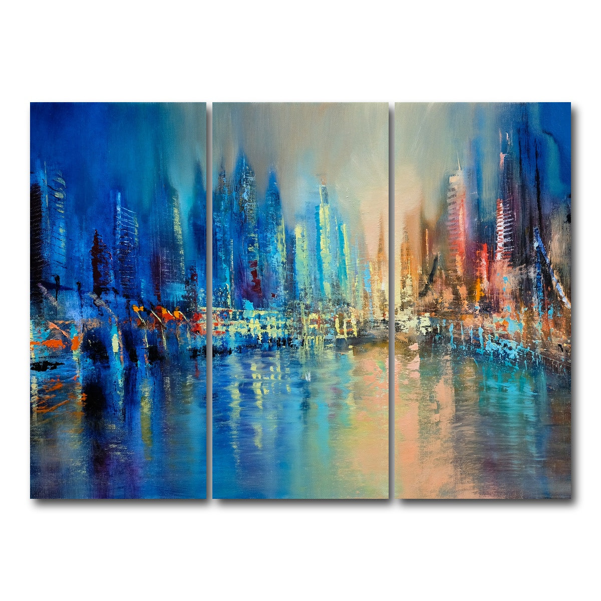 AUTO-MOCKUP WHITE | the town | 3 Piece | Gallery Wrap Canvas | group=8x18