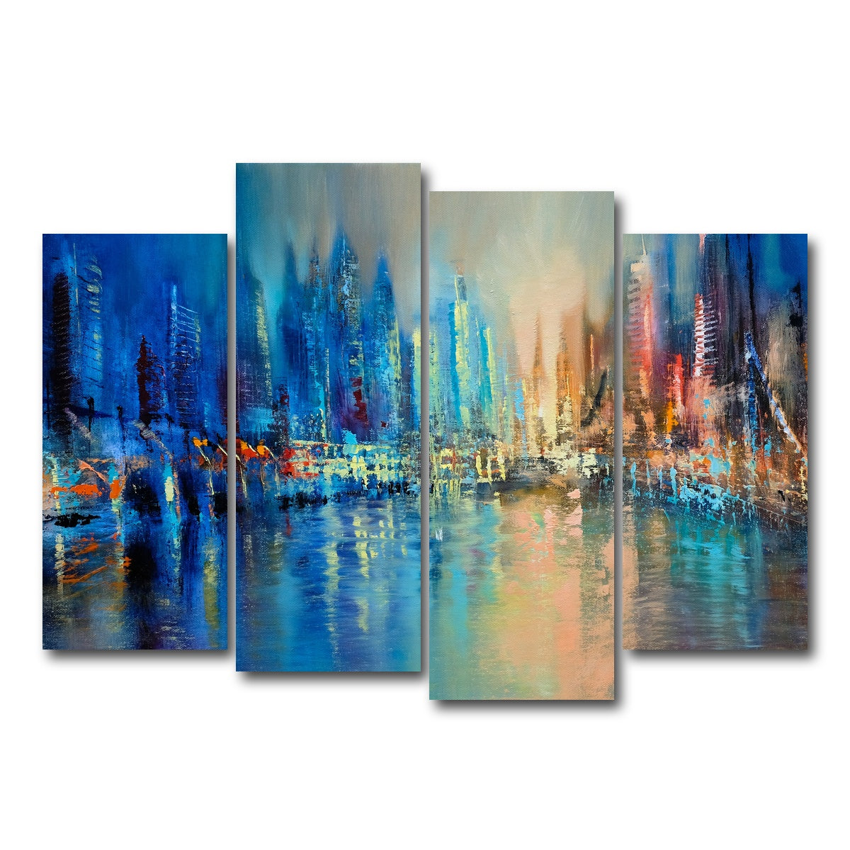 AUTO-MOCKUP WHITE | the town | 4 Piece | Gallery Wrap Canvas | group=4_normal