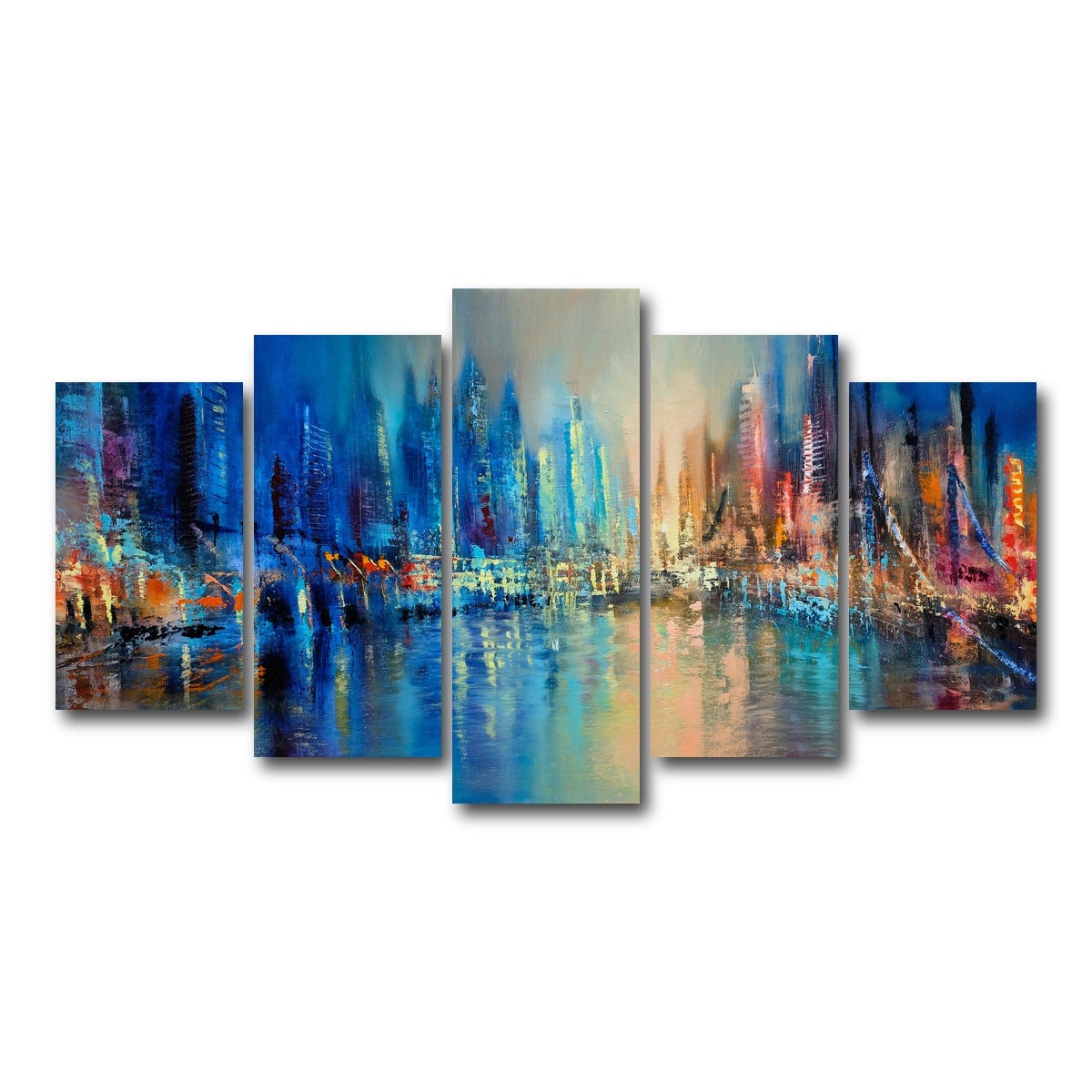 AUTO-MOCKUP WHITE | the town | 5 Piece | Gallery Wrap Canvas | group=5_normal