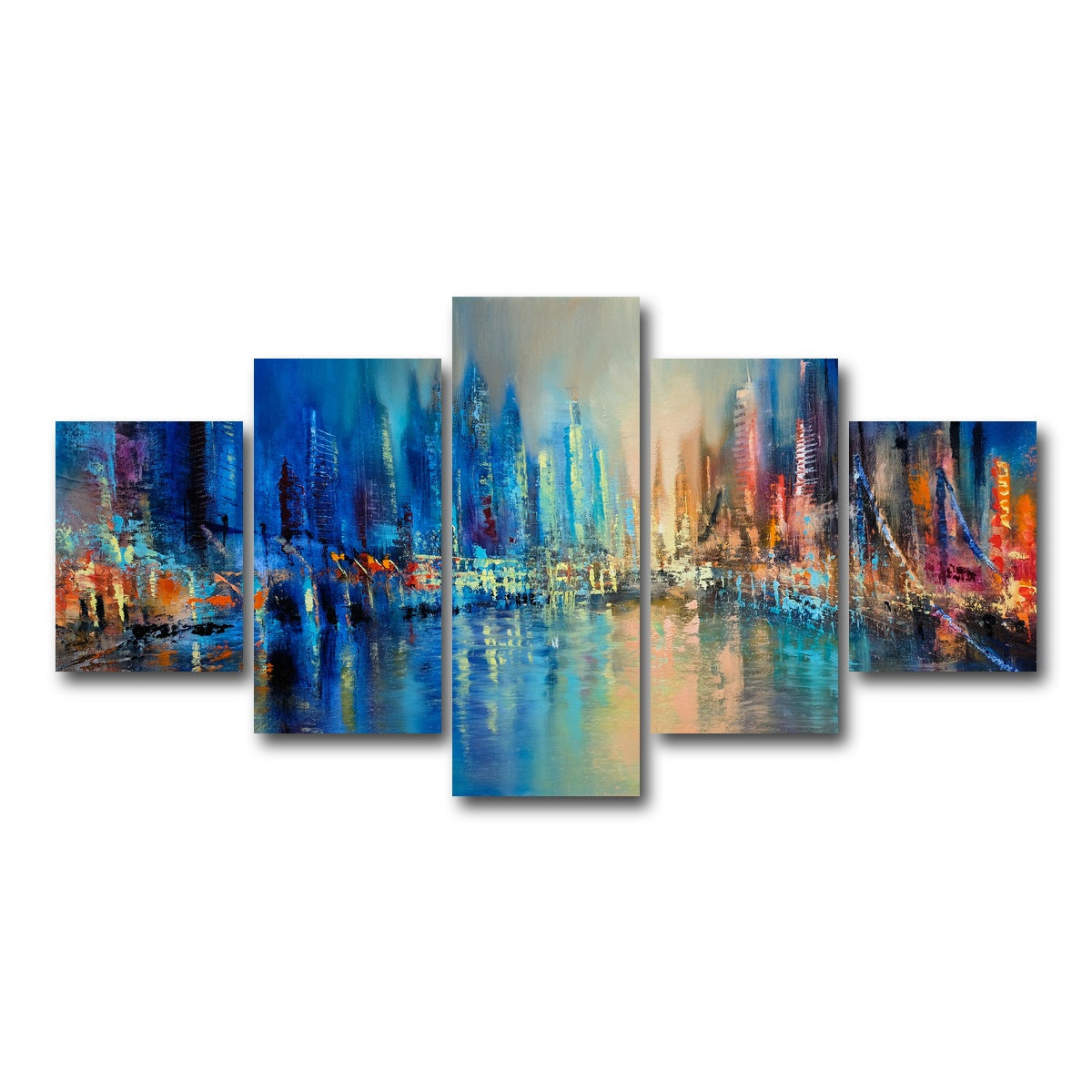 AUTO-MOCKUP WHITE | the town | 5 Piece | Gallery Wrap Canvas | group=5_short