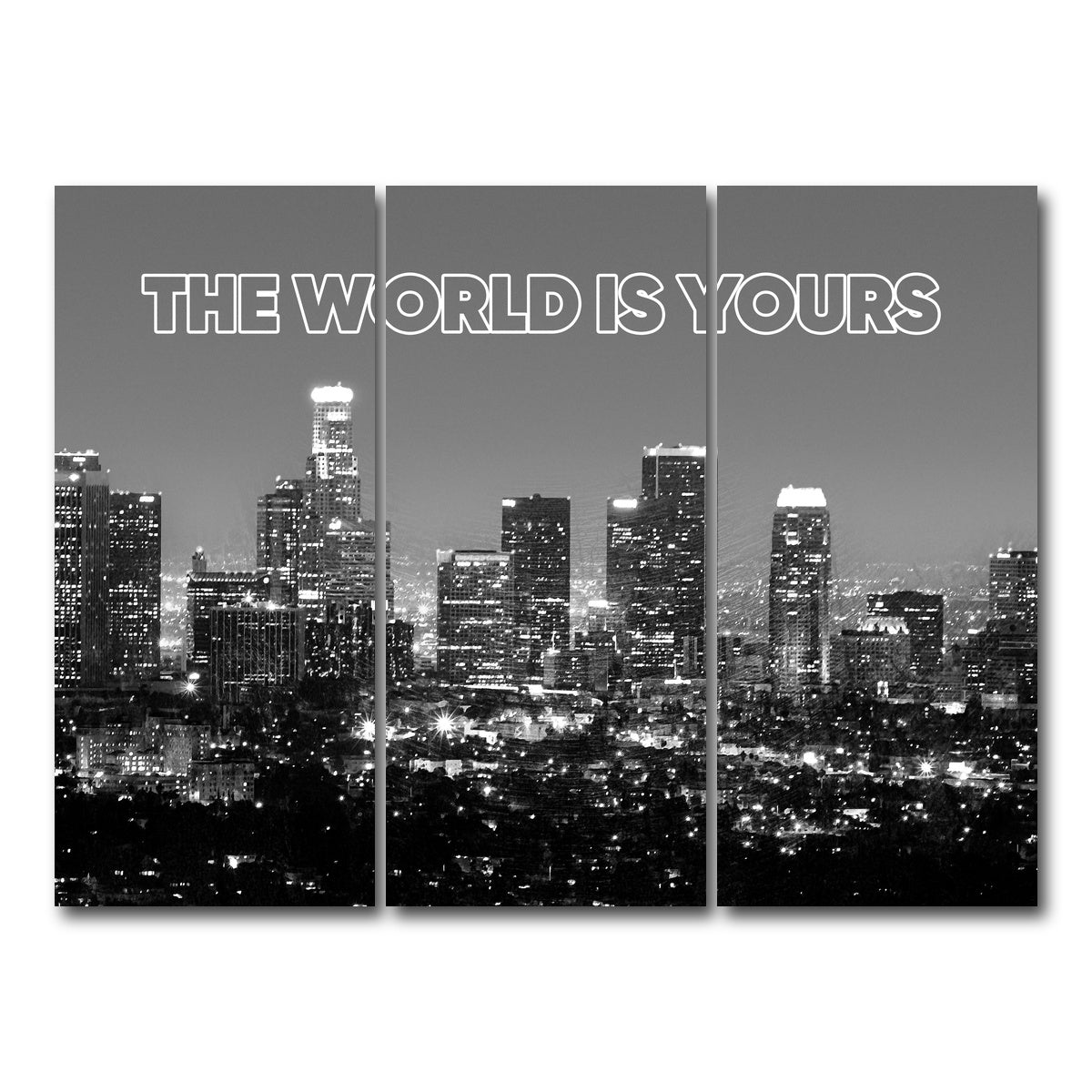 AUTO-MOCKUP WHITE | the world is yours | 3 Piece | Gallery Wrap Canvas | group=8x18