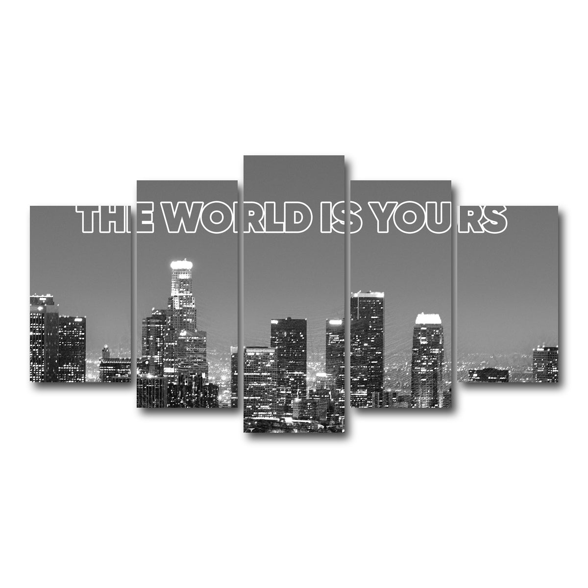 AUTO-MOCKUP WHITE | the world is yours | 5 Piece | Gallery Wrap Canvas | group=5_normal