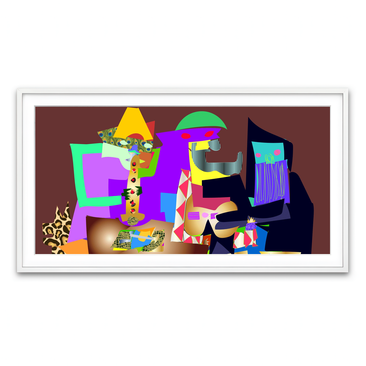 Framed Print 2x1 White