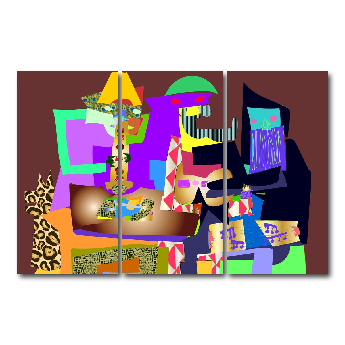 AUTO-MOCKUP WHITE | three musicians | 3 Piece | Gallery Wrap Canvas | group=12x24