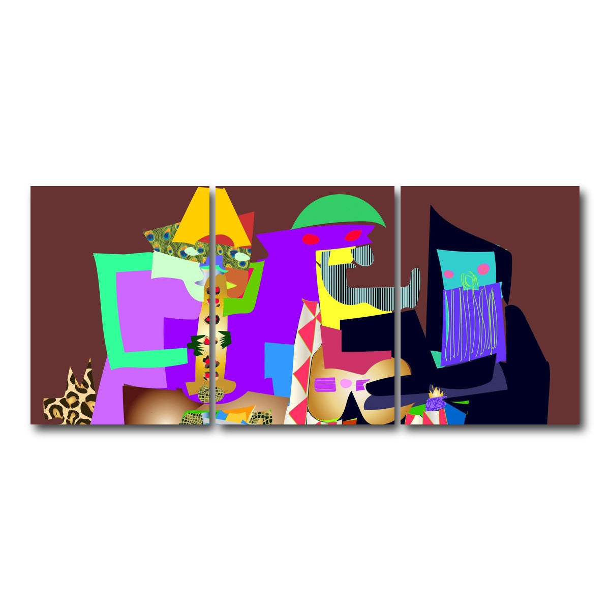 AUTO-MOCKUP WHITE | three musicians | 3 Piece | Gallery Wrap Canvas | group=18x24