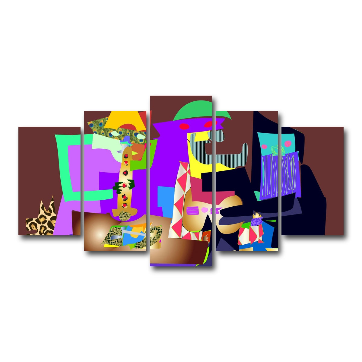 AUTO-MOCKUP WHITE | three musicians | 5 Piece | Gallery Wrap Canvas | group=5_normal