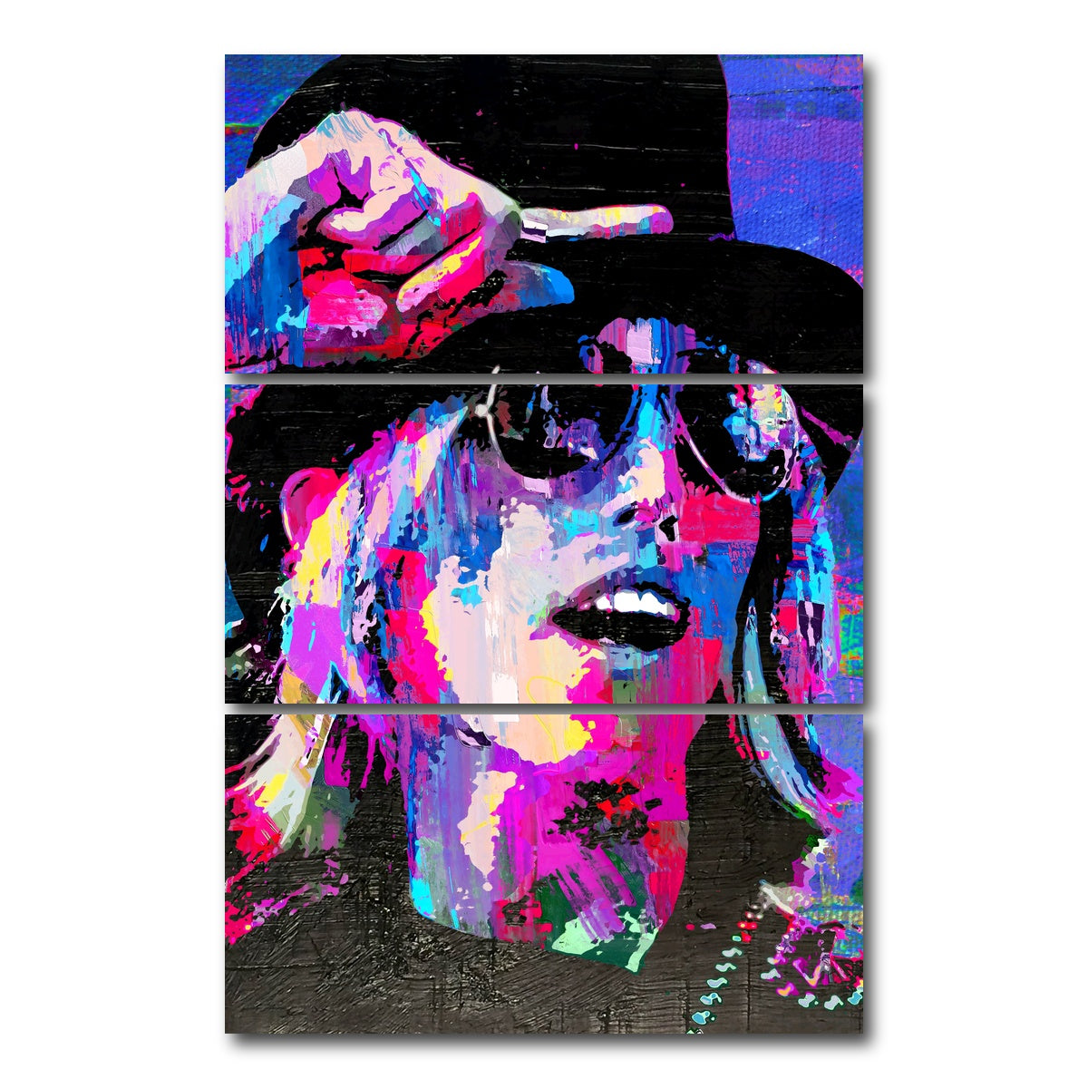 AUTO-MOCKUP WHITE | tom petty | 3 Piece | Gallery Wrap Canvas | group=12x24_stacked