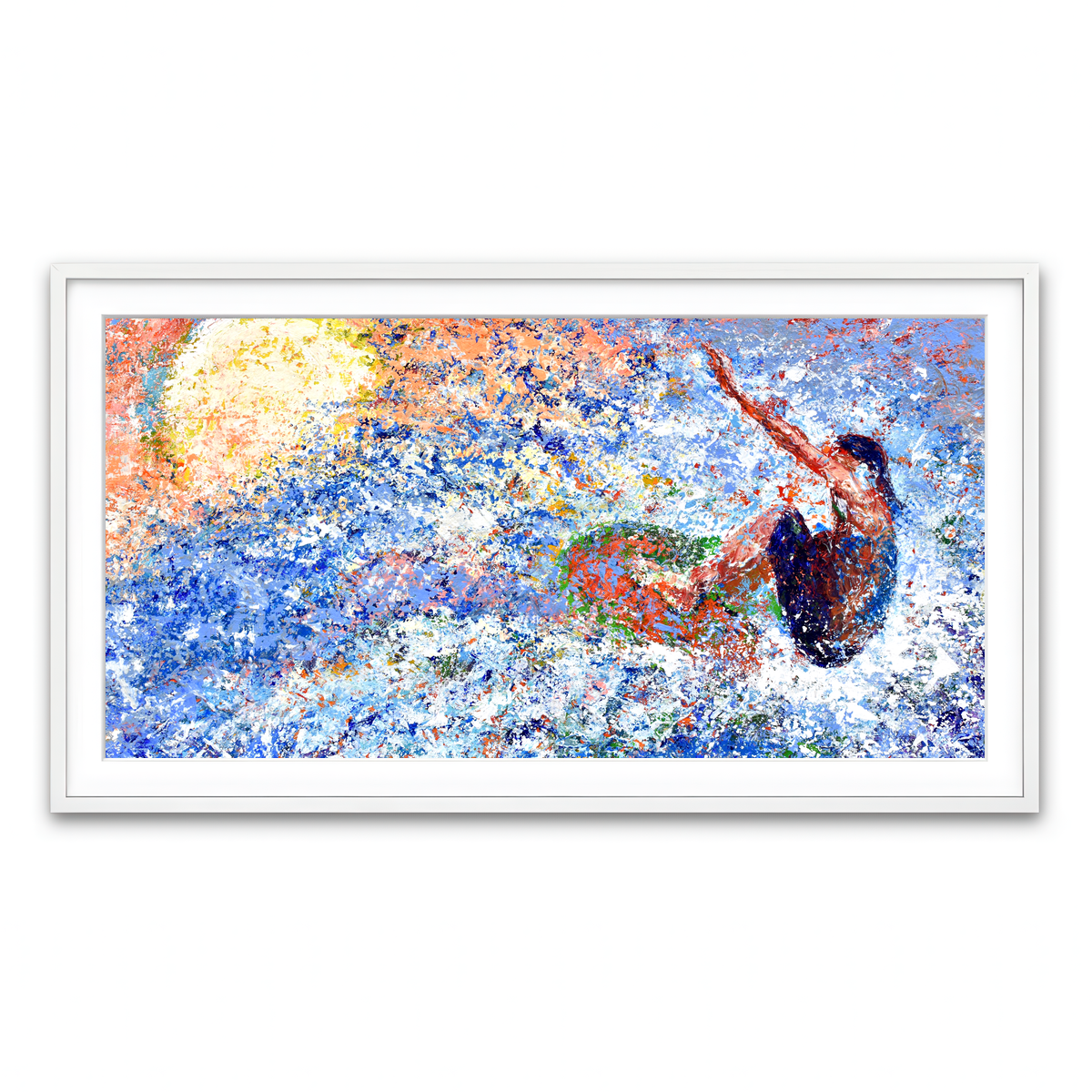 Framed Print 2x1 White