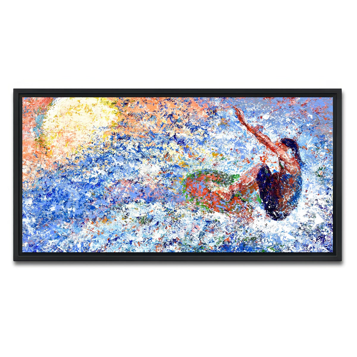 AUTO-MOCKUP WHITE | touch the sun | 1 Piece | Black Framed Canvas | group=2x1