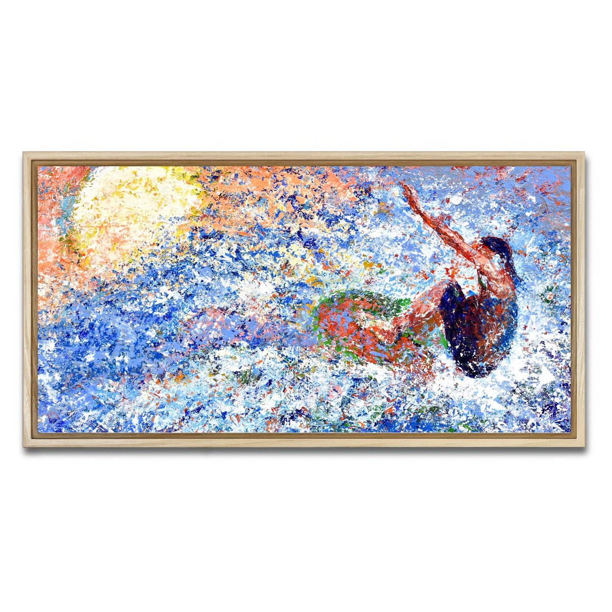 AUTO-MOCKUP WHITE | touch the sun | 1 Piece | Natural Framed Canvas | group=2x1