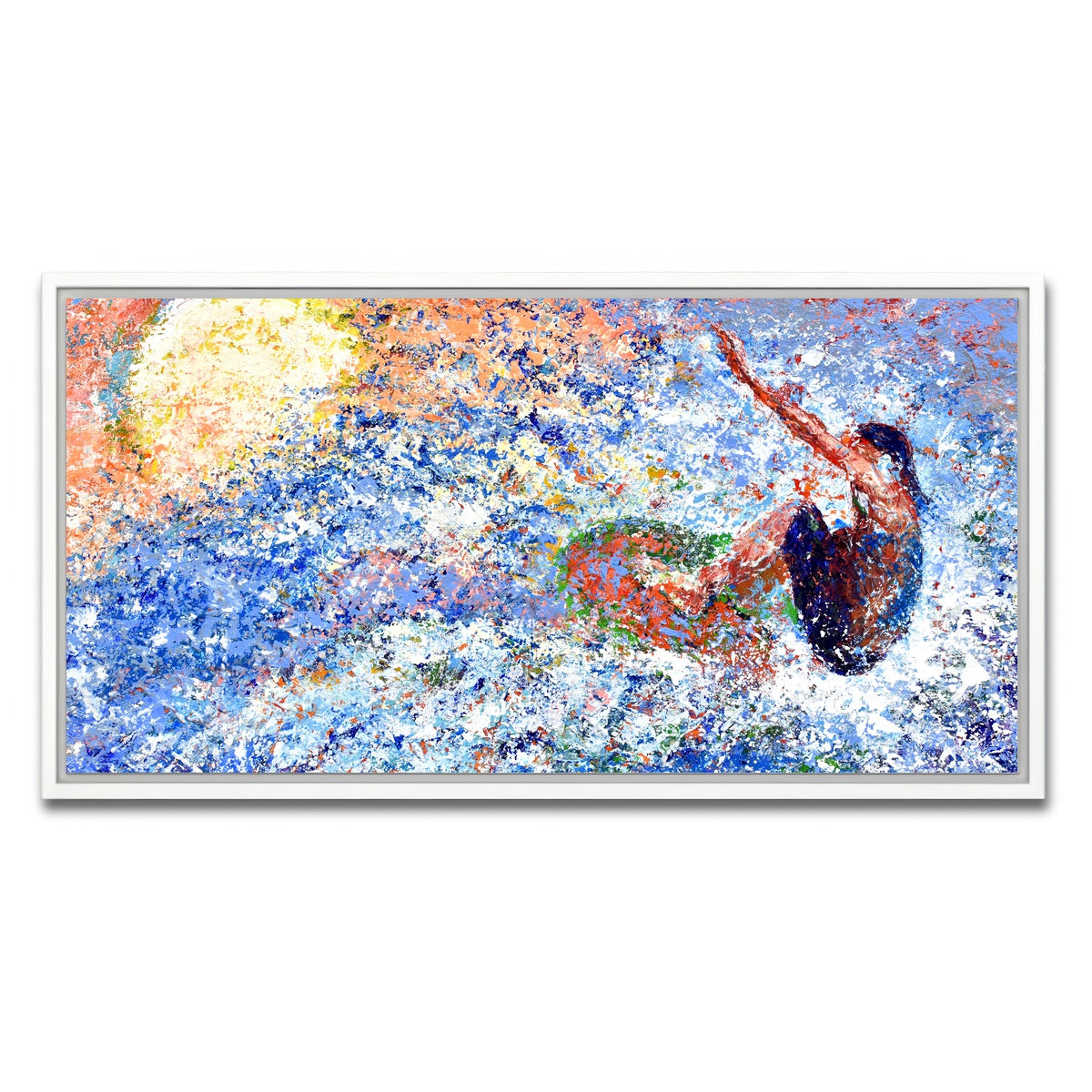 AUTO-MOCKUP WHITE | touch the sun | 1 Piece | White Framed Canvas | group=2x1