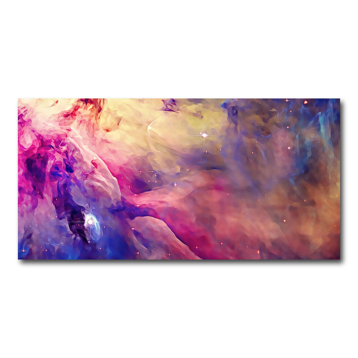 AUTO-MOCKUP WHITE | translucent cosmic clouds | 1 Piece | Gallery Wrap Canvas | group=2x1