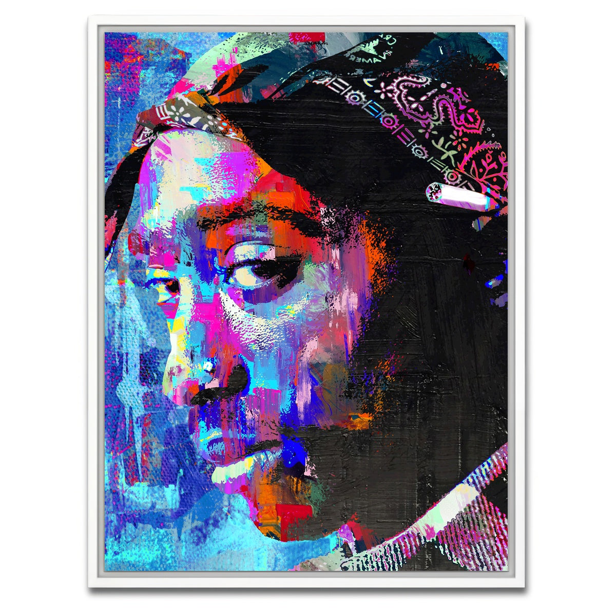 AUTO-MOCKUP WHITE | tupac final | 1 Piece | White Framed Canvas | group=3x4