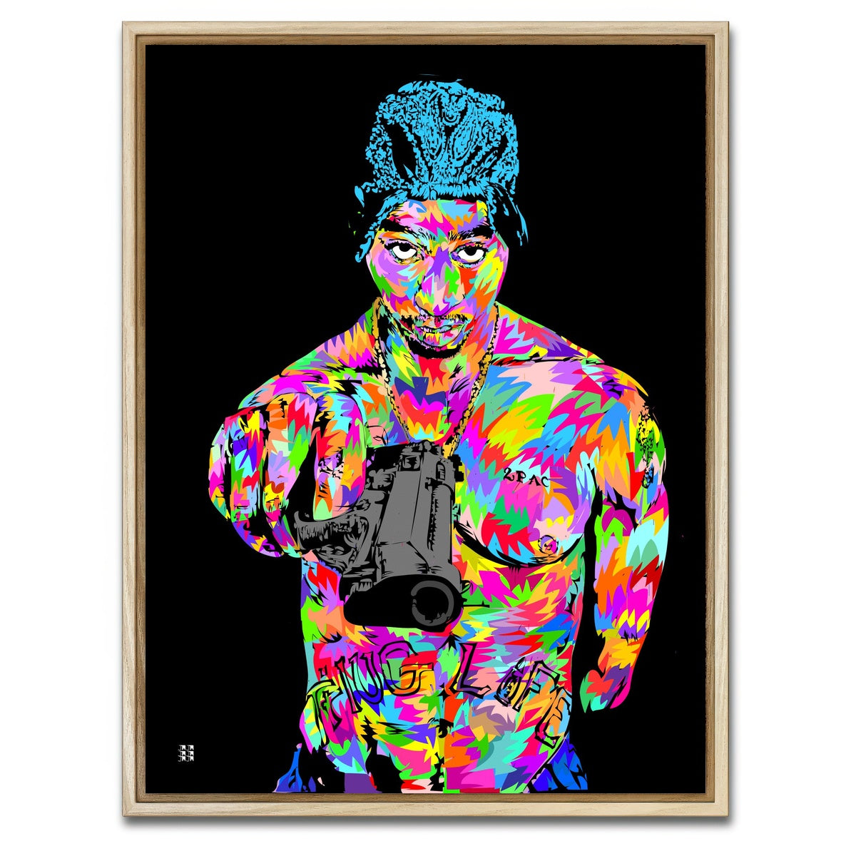 AUTO-MOCKUP WHITE | tupacalypse | 1 Piece | Natural Framed Canvas | group=3x4