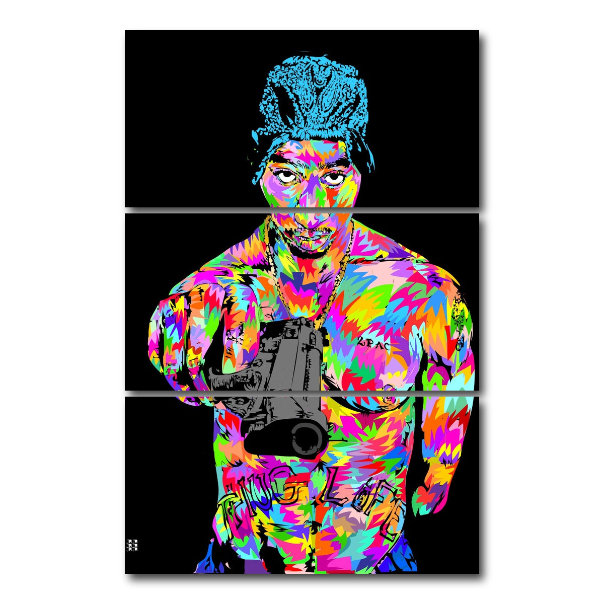 AUTO-MOCKUP WHITE | tupacalypse | 3 Piece | Gallery Wrap Canvas | group=12x24_stacked