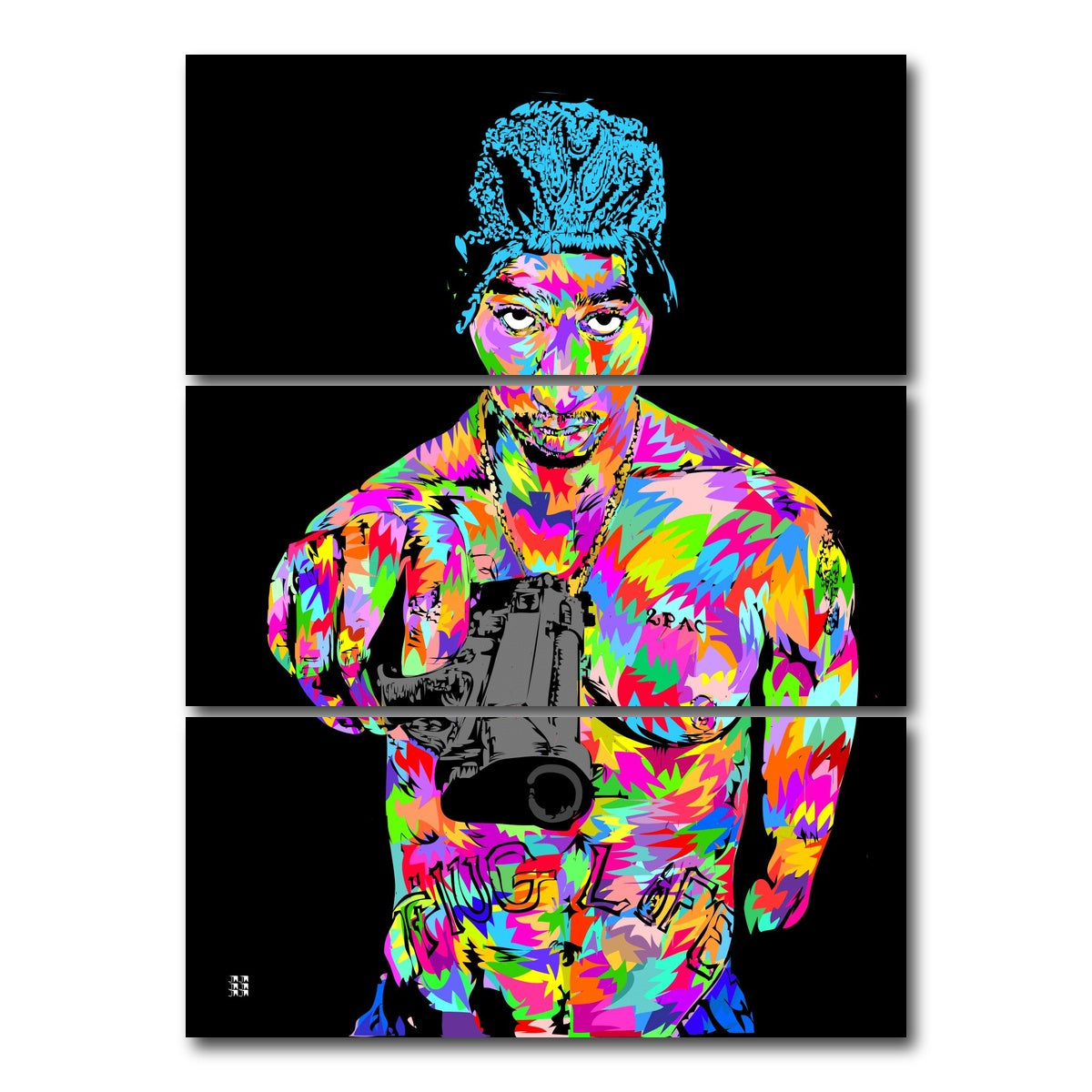 AUTO-MOCKUP WHITE | tupacalypse | 3 Piece | Gallery Wrap Canvas | group=8x18_stacked