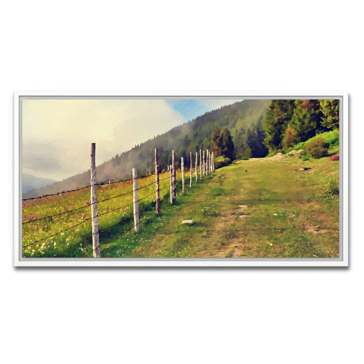 AUTO-MOCKUP WHITE | uphill climb | 1 Piece | White Framed Canvas | group=2x1