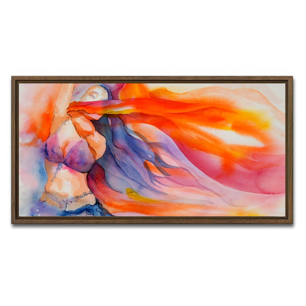 AUTO-MOCKUP WHITE | veil swirl | 1 Piece | Walnut Framed Canvas | group=2x1