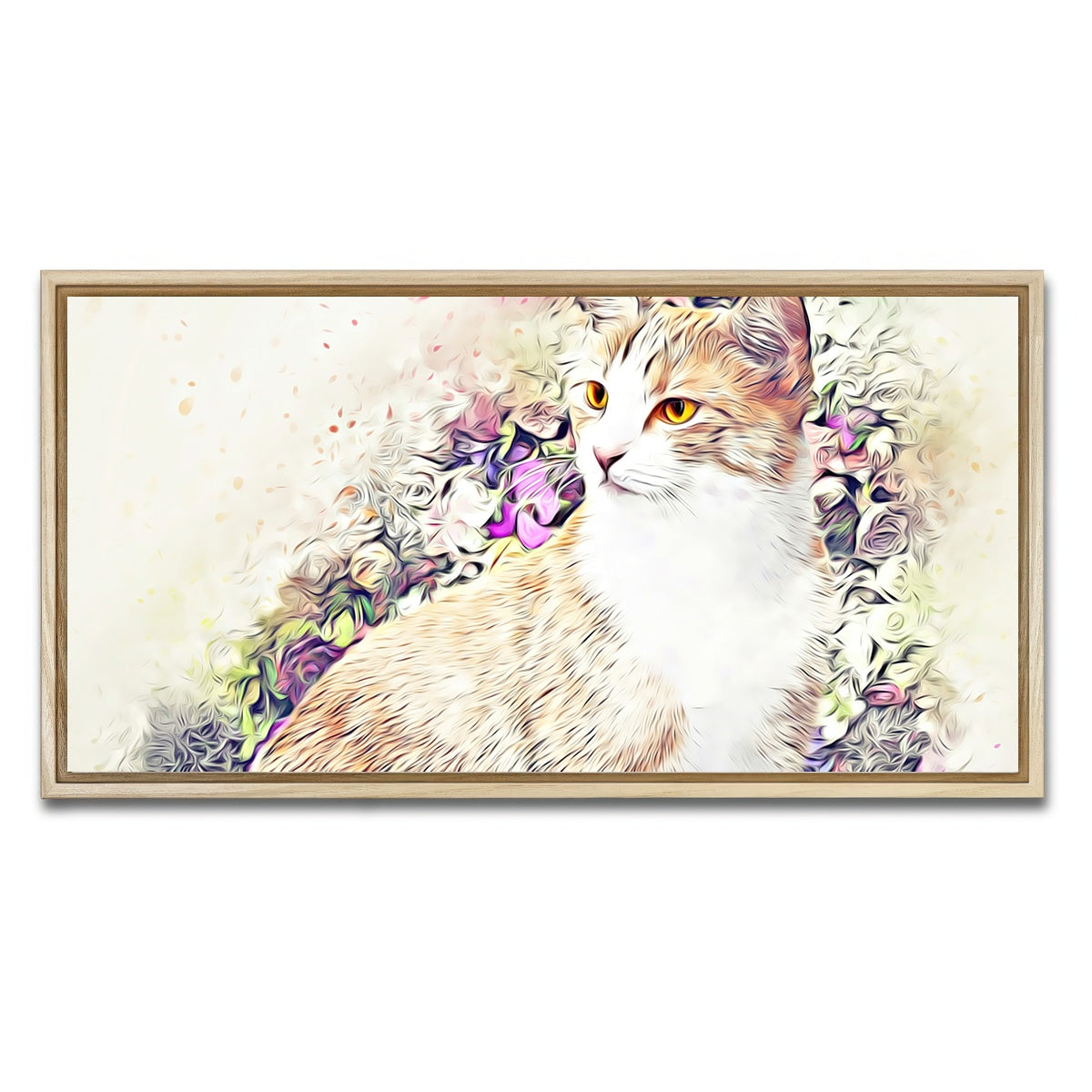 AUTO-MOCKUP WHITE | victorian cat | 1 Piece | Natural Framed Canvas | group=2x1
