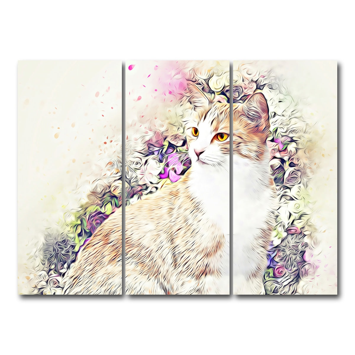 AUTO-MOCKUP WHITE | victorian cat | 3 Piece | Gallery Wrap Canvas | group=8x18