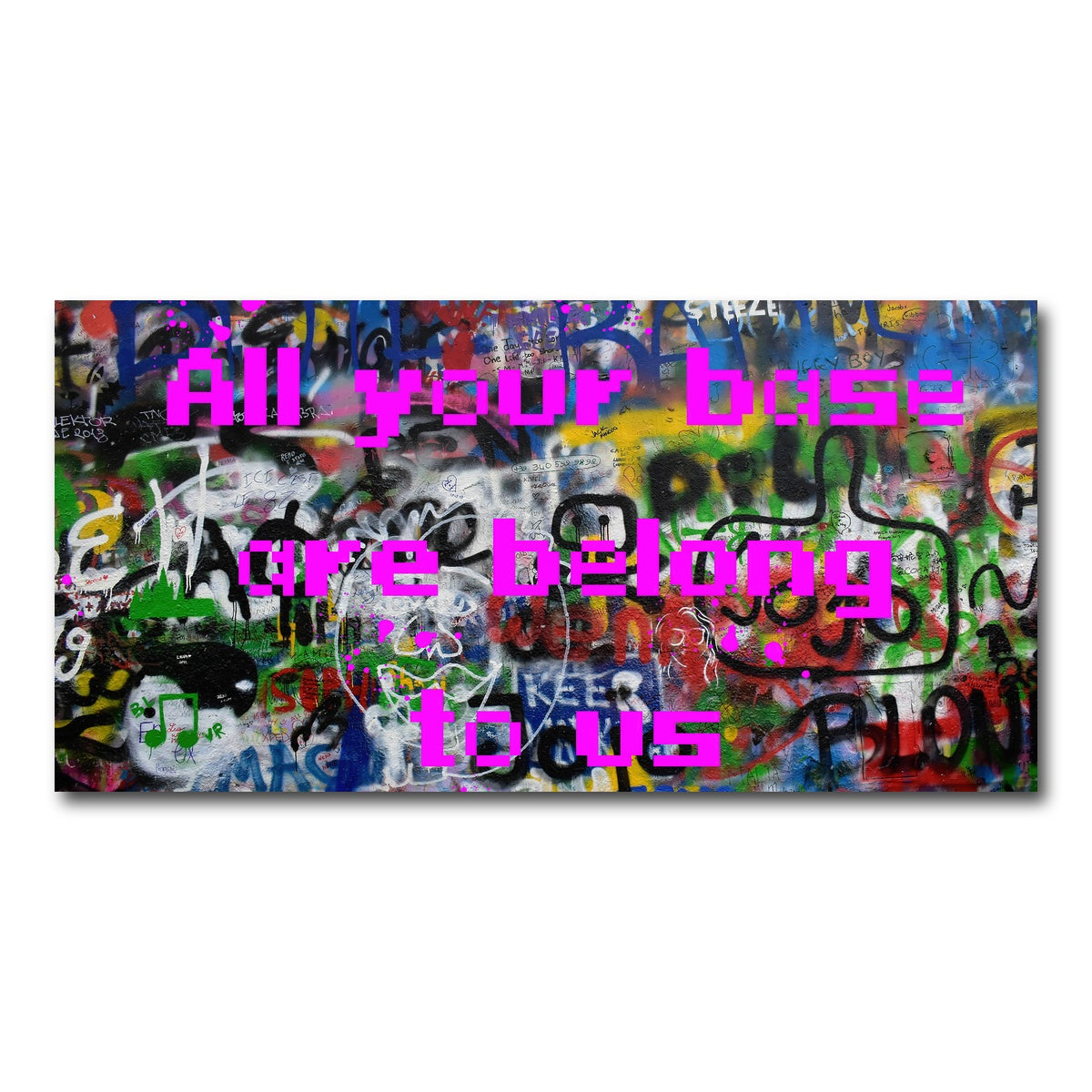 AUTO-MOCKUP WHITE | video game meme | 1 Piece | Gallery Wrap Canvas | group=2x1