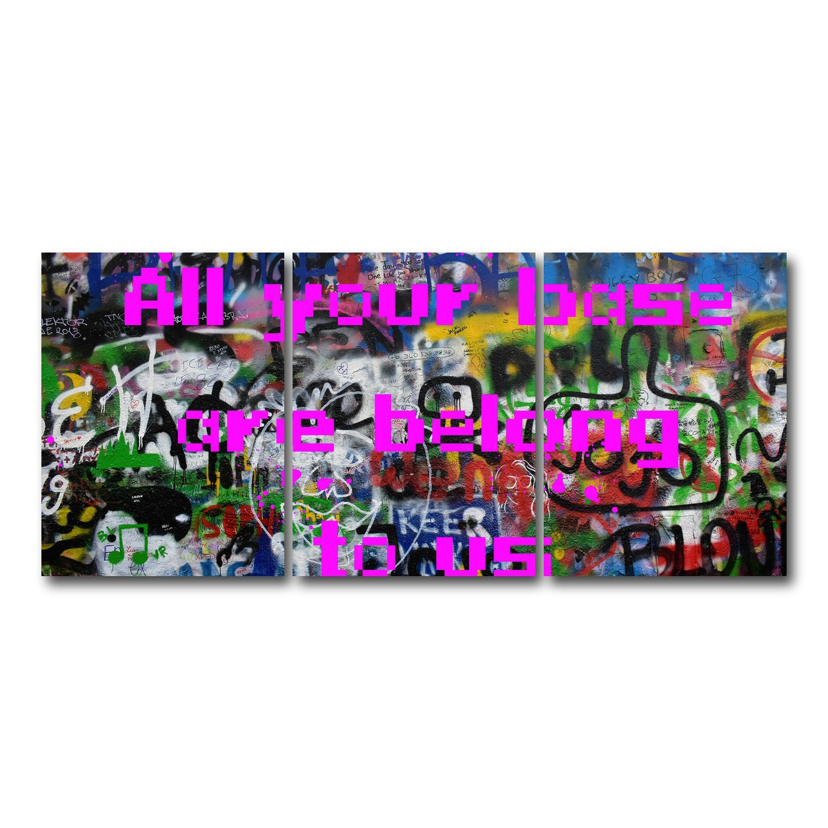 AUTO-MOCKUP WHITE | video game meme | 3 Piece | Gallery Wrap Canvas | group=18x24