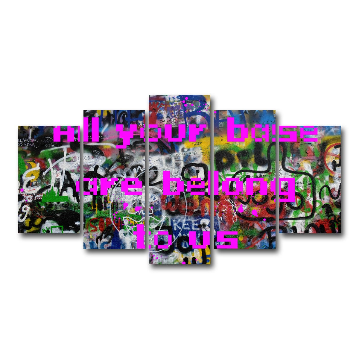 AUTO-MOCKUP WHITE | video game meme | 5 Piece | Gallery Wrap Canvas | group=5_normal