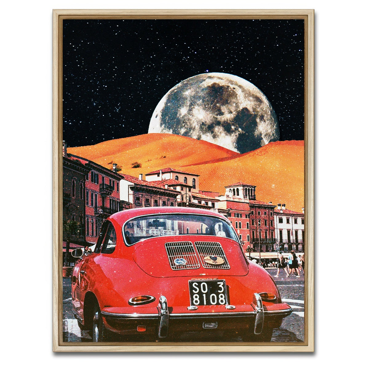 AUTO-MOCKUP WHITE | vintage car | 1 Piece | Natural Framed Canvas | group=3x4