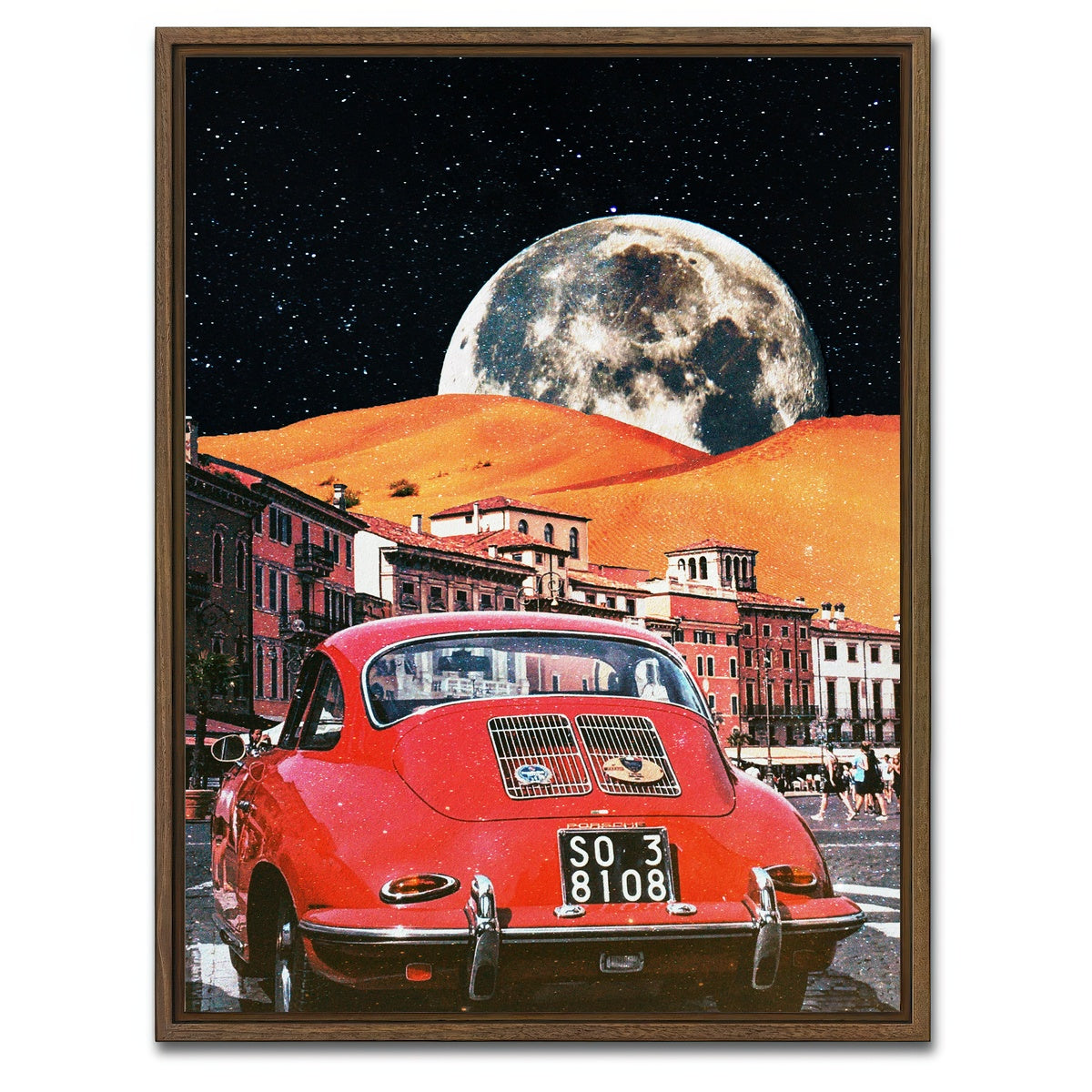 AUTO-MOCKUP WHITE | vintage car | 1 Piece | Walnut Framed Canvas | group=3x4