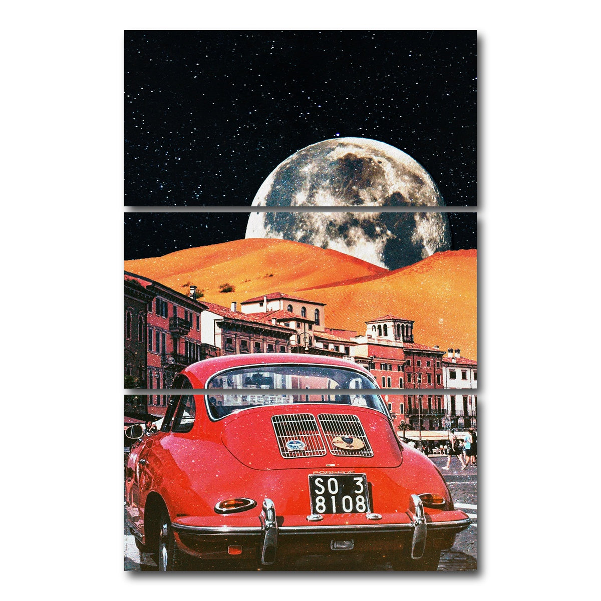 AUTO-MOCKUP WHITE | vintage car | 3 Piece | Gallery Wrap Canvas | group=12x24_stacked