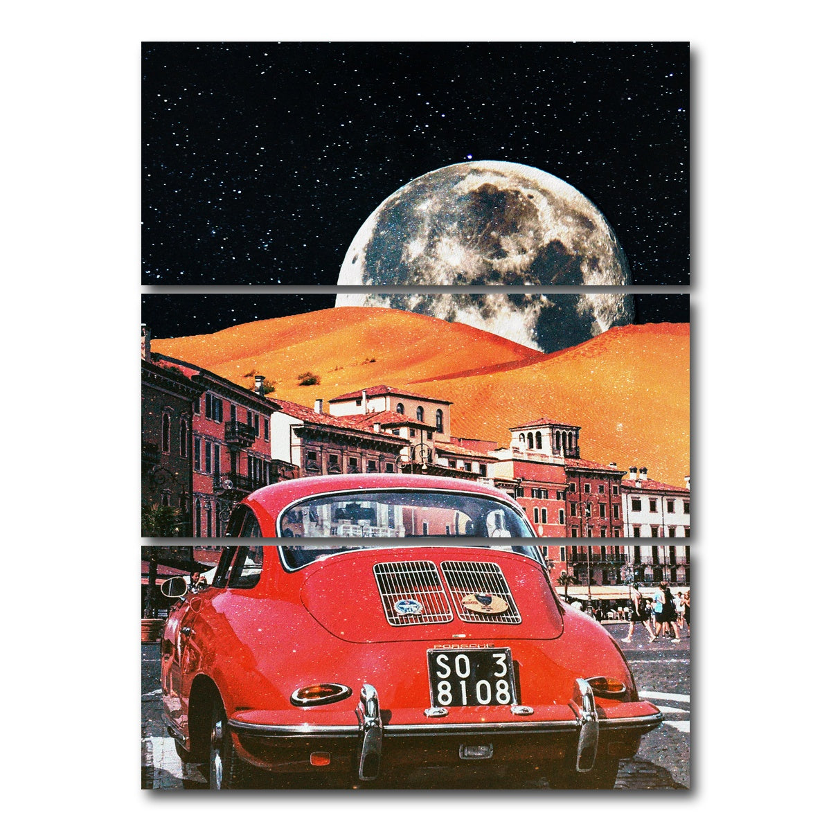 AUTO-MOCKUP WHITE | vintage car | 3 Piece | Gallery Wrap Canvas | group=8x18_stacked