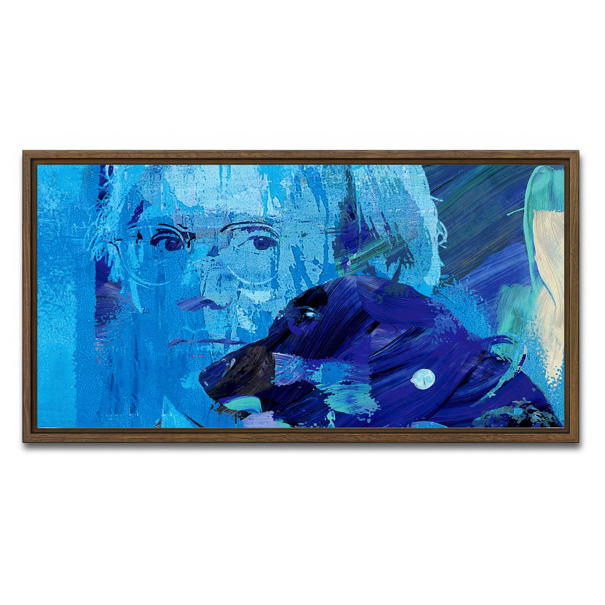 AUTO-MOCKUP WHITE | warhol and archie | 1 Piece | Walnut Framed Canvas | group=2x1