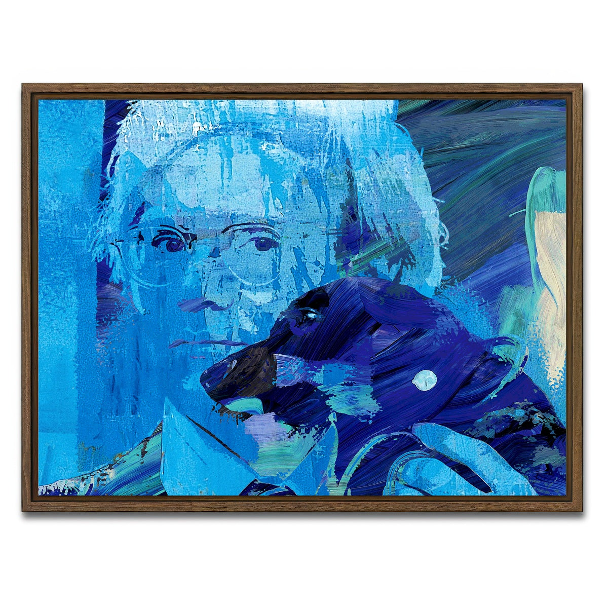 AUTO-MOCKUP WHITE | warhol and archie | 1 Piece | Walnut Framed Canvas | group=4x3