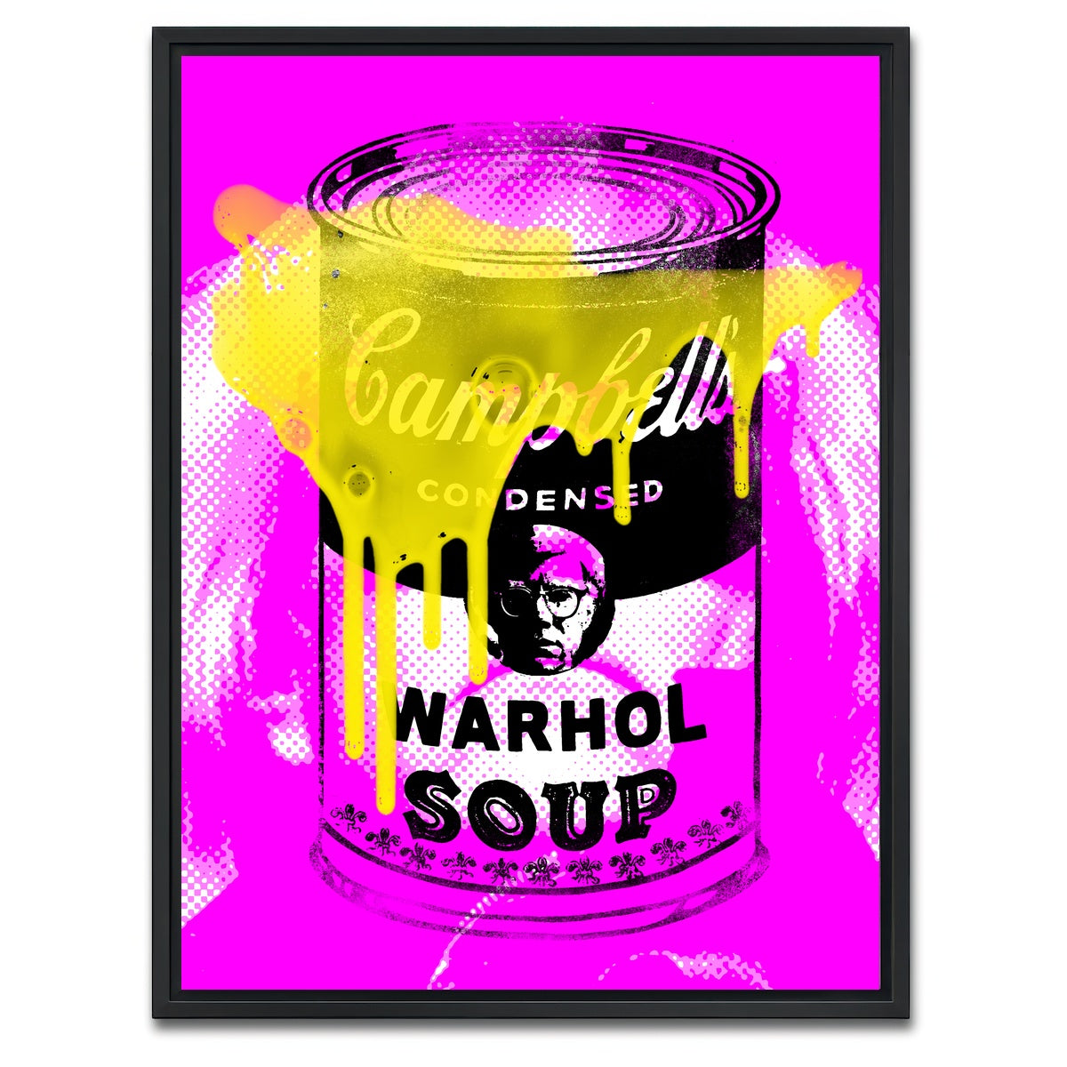 AUTO-MOCKUP WHITE | warhol soup 1 | 1 Piece | Black Framed Canvas | group=3x4