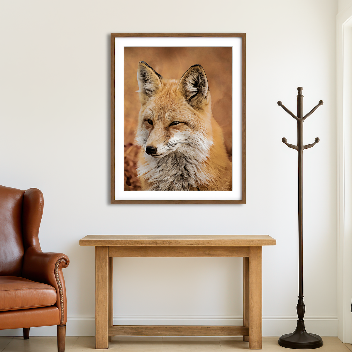 AUTO-MOCKUP ROOM | Watchful Fox Wall Art