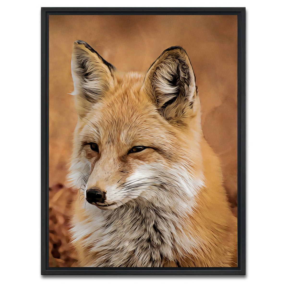 AUTO-MOCKUP WHITE | watchful fox | 1 Piece | Black Framed Canvas | group=3x4