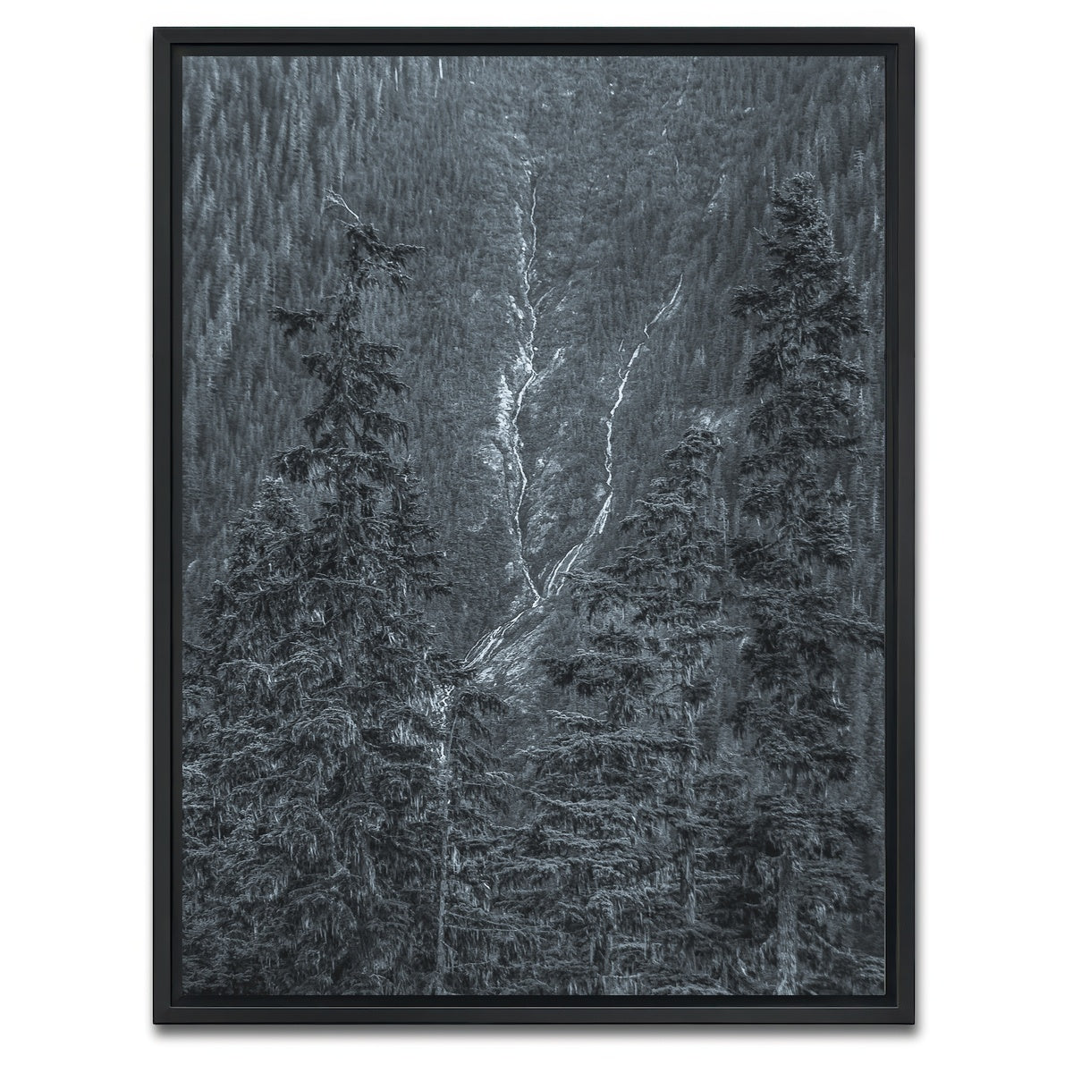 AUTO-MOCKUP WHITE | waterfalls | 1 Piece | Black Framed Canvas | group=3x4