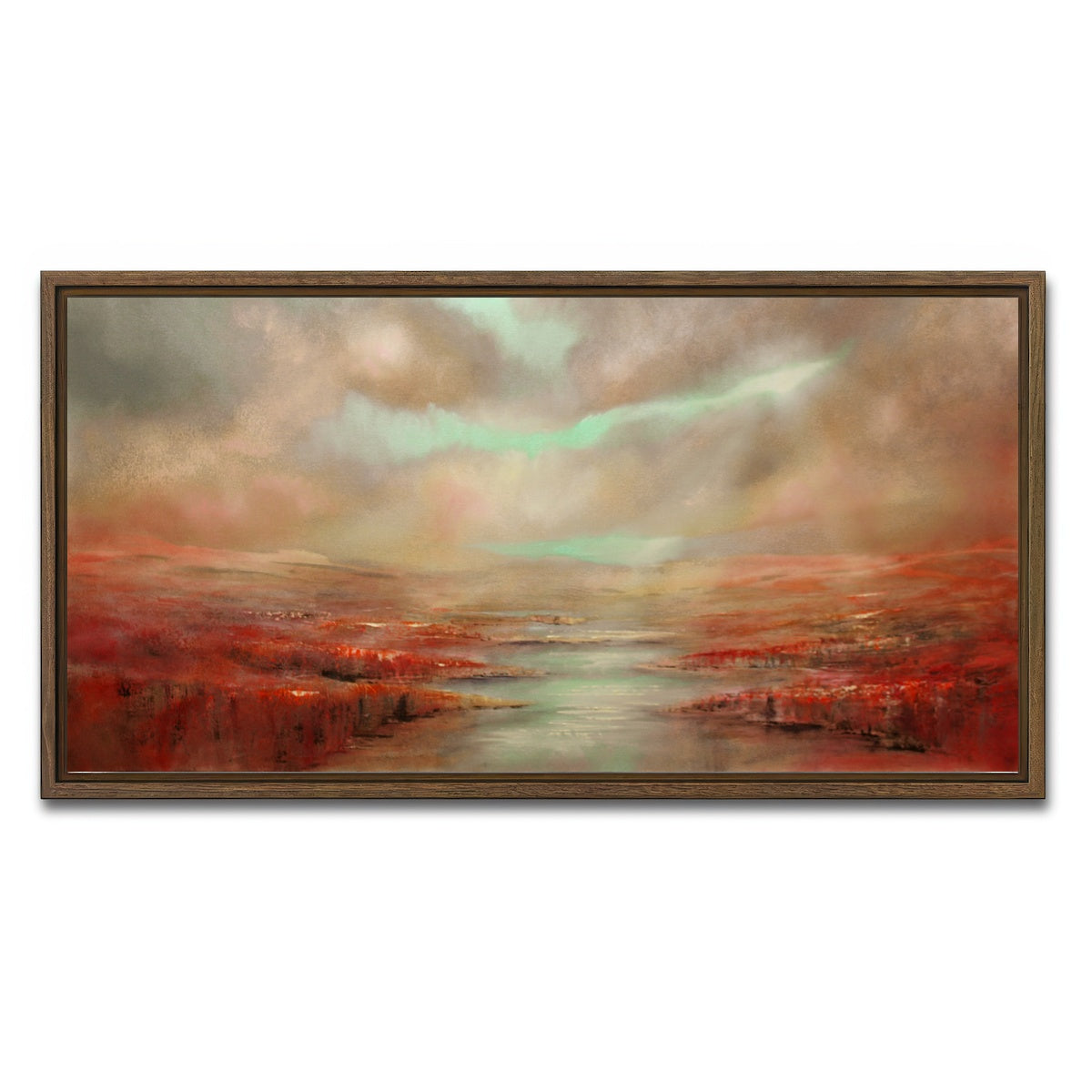 AUTO-MOCKUP WHITE | weite | 1 Piece | Walnut Framed Canvas | group=2x1