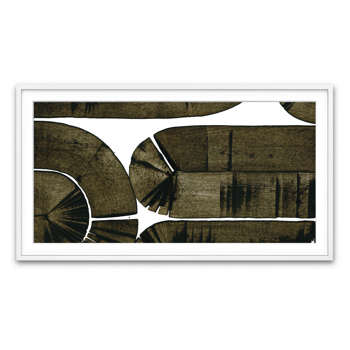 Framed Print 2x1 White