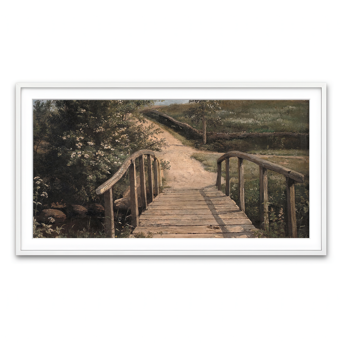 Framed Print 2x1 White