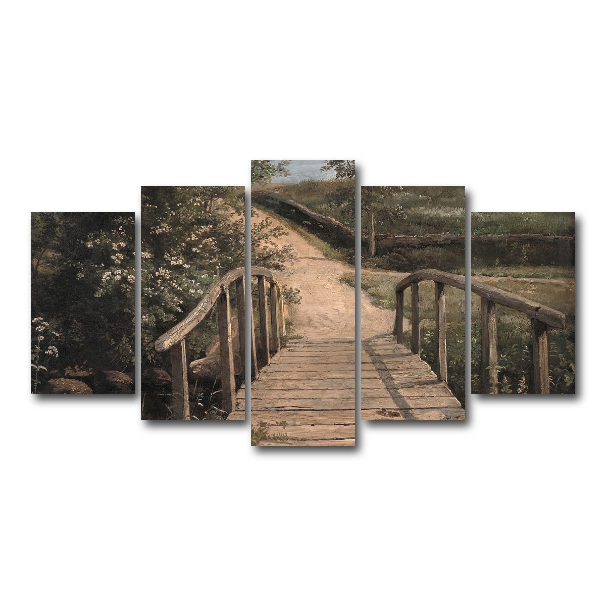 AUTO-MOCKUP WHITE | wooden bridge | 5 Piece | Gallery Wrap Canvas | group=5_normal