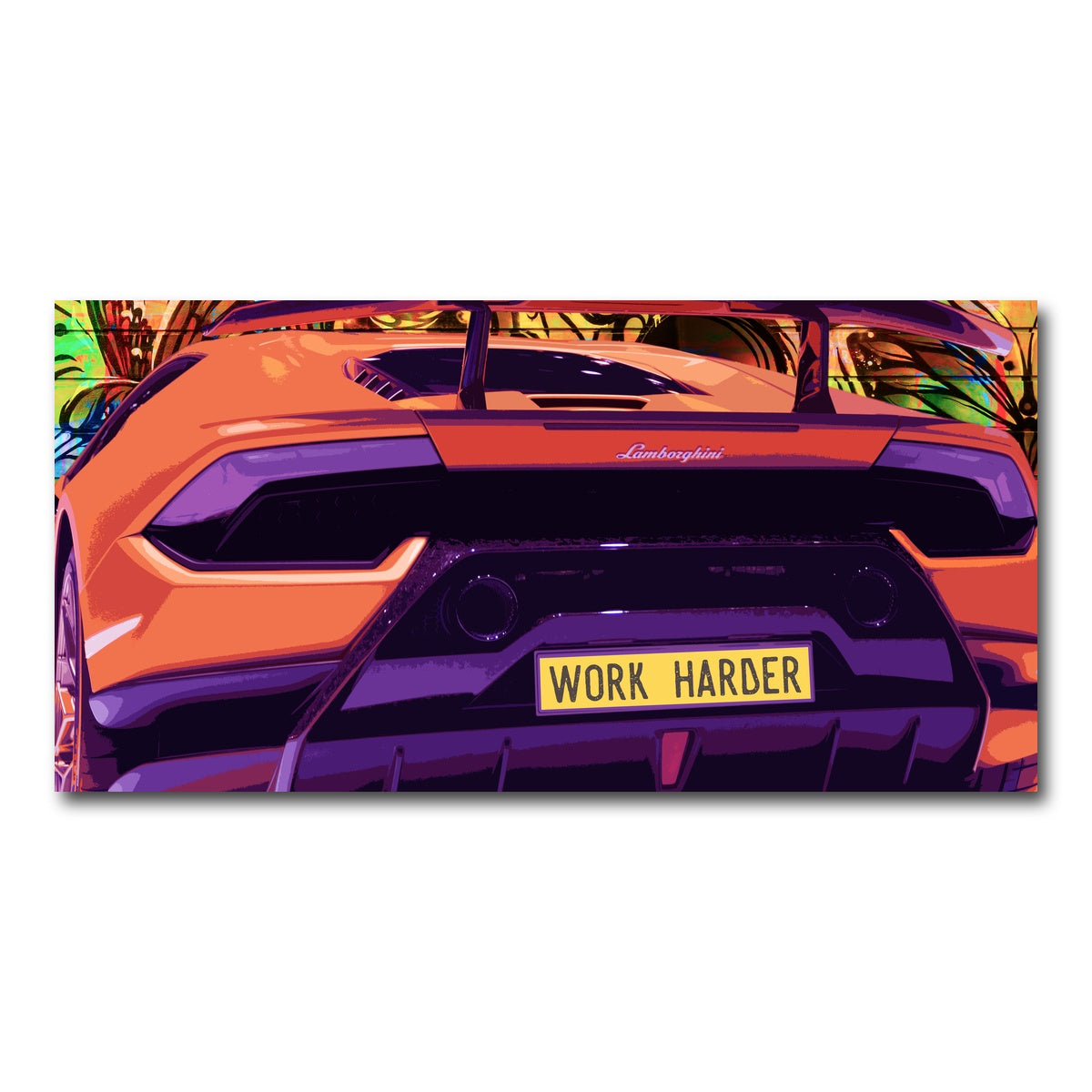 AUTO-MOCKUP WHITE | work harder | 1 Piece | Gallery Wrap Canvas | group=2x1