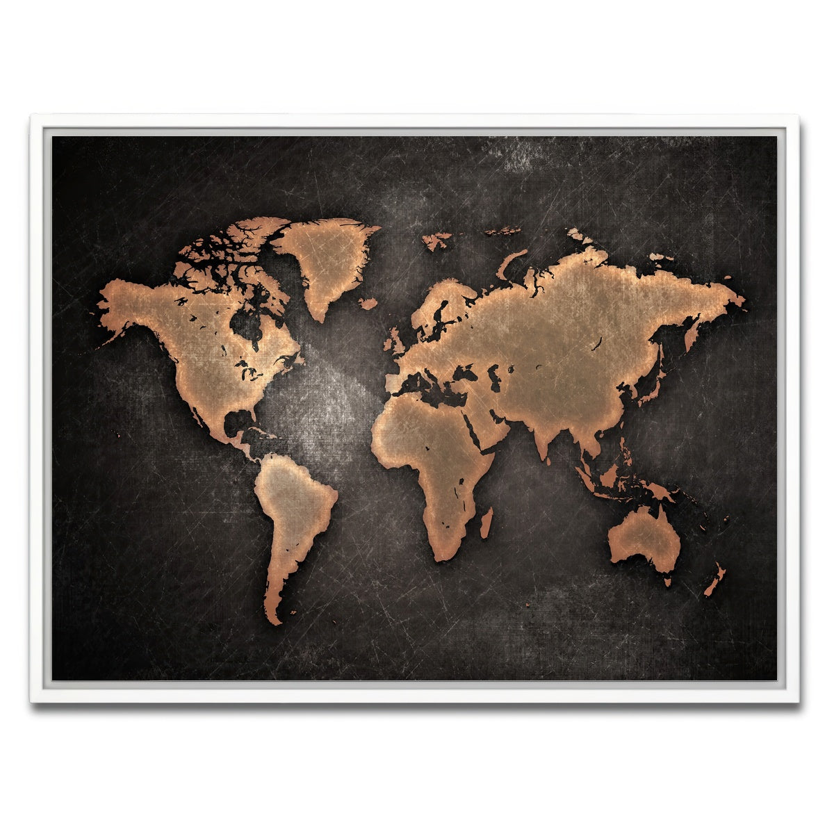 AUTO-MOCKUP WHITE | world map | 1 Piece | White Framed Canvas | group=4x3