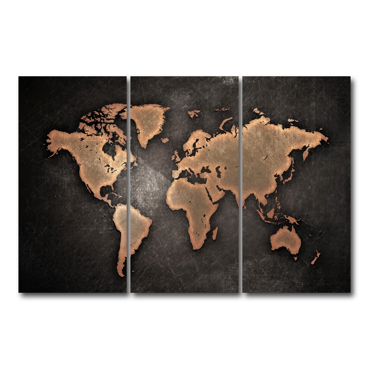 AUTO-MOCKUP WHITE | world map | 3 Piece | Gallery Wrap Canvas | group=12x24