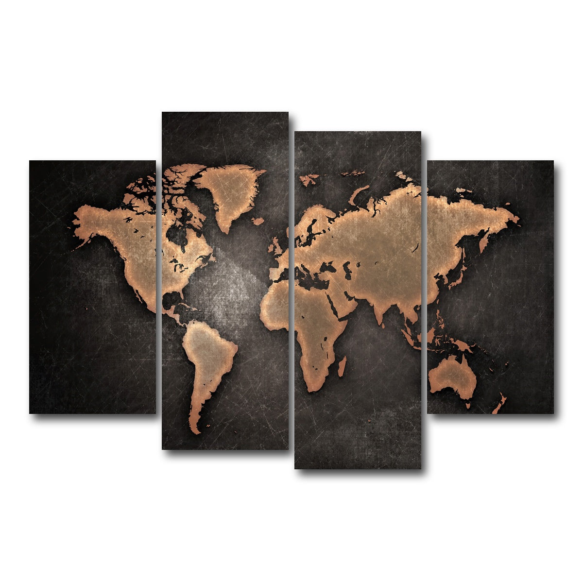AUTO-MOCKUP WHITE | world map | 4 Piece | Gallery Wrap Canvas | group=4_short