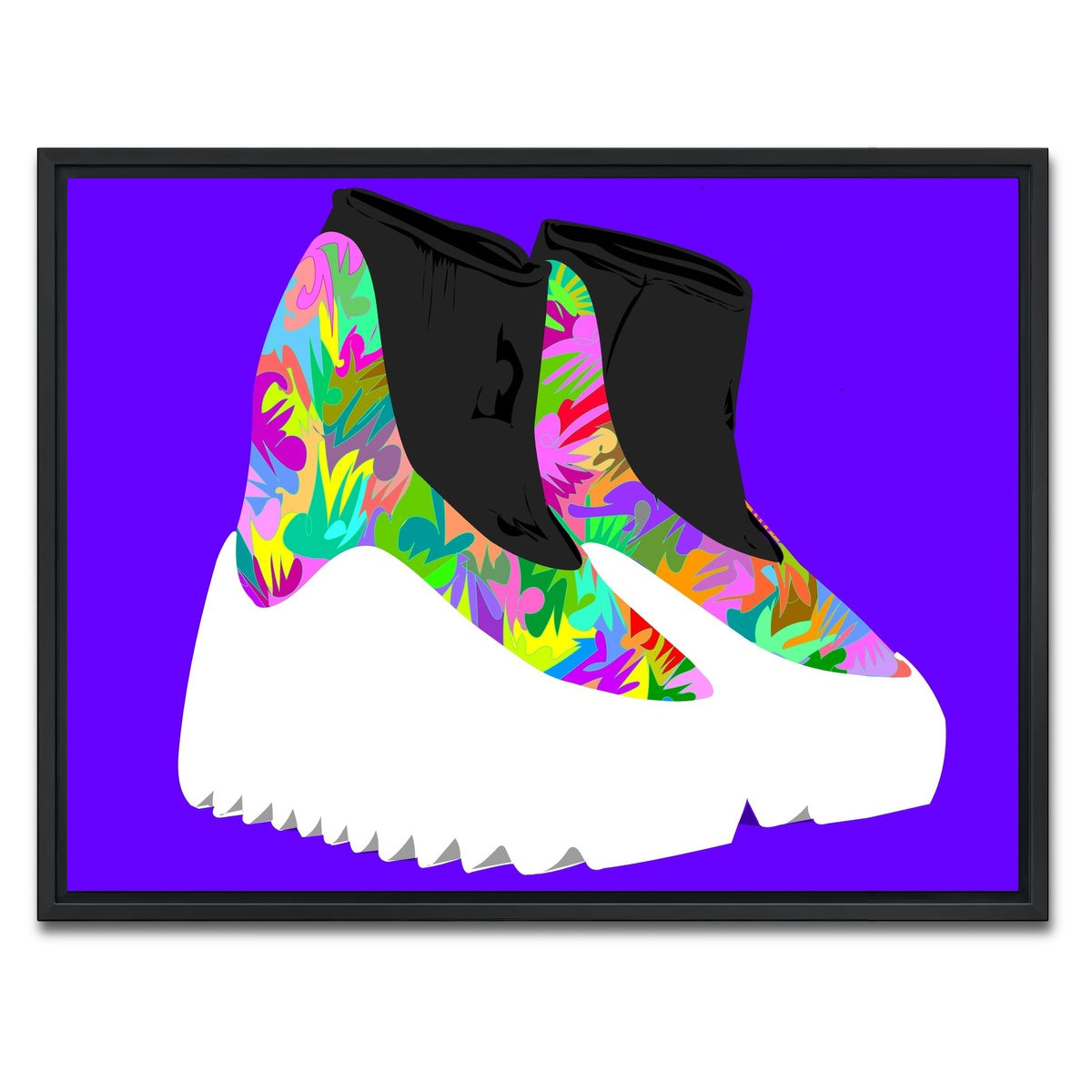 AUTO-MOCKUP WHITE | yeezy boots future | 1 Piece | Black Framed Canvas | group=4x3