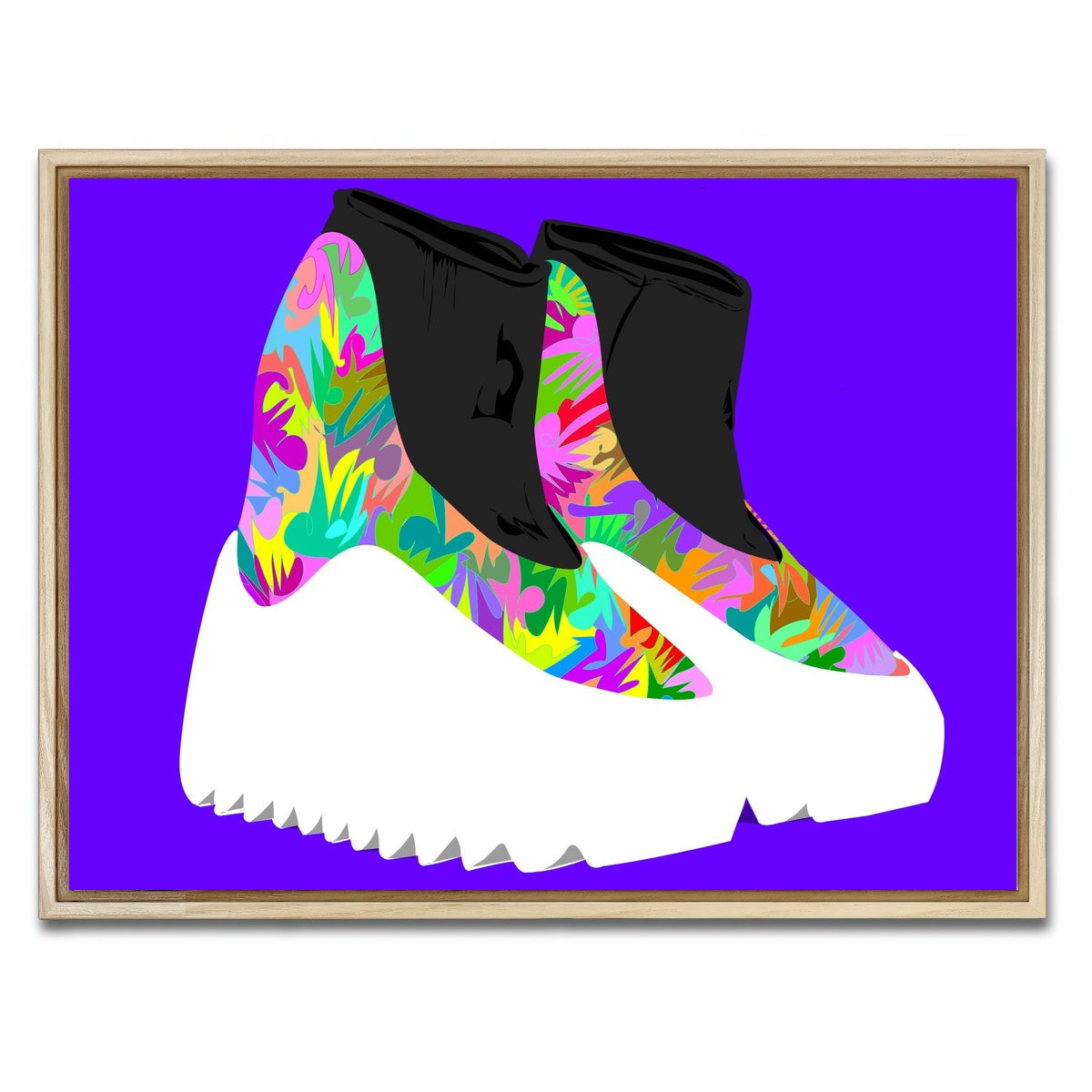 AUTO-MOCKUP WHITE | yeezy boots future | 1 Piece | Natural Framed Canvas | group=4x3